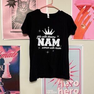 Black Tee with Crown and Inspirational Text